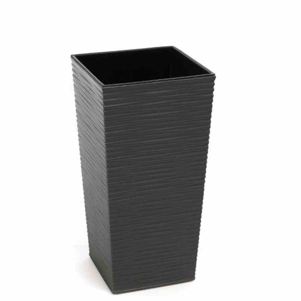 SIENA GARDEN Nizza Pflanzgefäß Nizza, graphit Rillenoptik, 35x35x68 cm Image