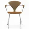 Cherner Chair Company Cherner Metal Base Armchair with Seat Pad
