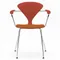 Cherner Chair Company Cherner Metal Base Armchair with Seat Pad