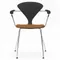 Cherner Chair Company Cherner Metal Base Armchair with Seat Pad