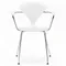 Cherner Chair Company Cherner Metal Base Armchair with Seat Pad