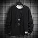 T-Shirt à Manches sulfpour Homme Streetwear Japonais Vintage Noir 2023 Coton 100%