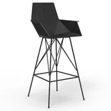 Vondom Faz Stool with Arms Set of 4 - 54164-Black