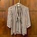 Urban Outfitters Tops | Navy Stripped Blouse - Urban Outfitters | Color: Blue/White | Size: S