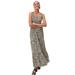 Plus Size Women's Tiered Maxi Dress by ellos in Black Cream Print (Size 30/32)