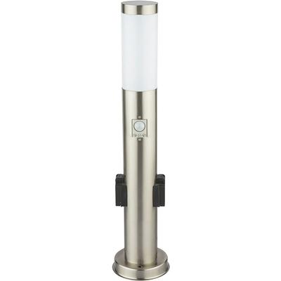 Edelstahl Steh Lampe Außen Steckdosen Bewegungsmelder Garten Wege Leuchte silber V-tac 8977 Image