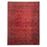 ECARPETGALLERY Hand-knotted Finest Khal Mohammadi Dark Red Wool Rug - 4'9 x 6'4