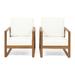 Belgian Outdoor Wood Club Chairs (Set of 2) by Christopher Knight Home