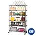 Seville Classics 48 in W x 18 in D x 72 in H, UltraDurable Commercial-Grade 6-Tier Steel Wire Shelving with Wheels