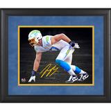 Joey Bosa Los Angeles Chargers Framed 11" x 14" Spotlight Photograph - Facsimile Signature