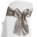 Lann's Linens Elegant Satin Chair Cover Sash Fabric in Gray | 6 W x 108 D in | Wayfair LIN-SASH-S-SLV_50