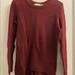 Madewell Sweaters | Madewell Heather Burgundy Zip Back Sweater | Color: Purple/Red | Size: Xxs