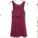 Free People Dresses | Free People Burgundy Sleeveless Dress Fit & Flare | Color: Red | Size: 4