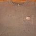 Carhartt Shirts | Carhartt Shotgun Blasted Pocket T Tee Faded Shirt | Color: Gray/Green | Size: Xl