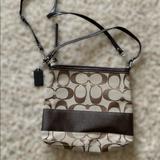 Coach Bags | Authentic Coach Signature Crossbody/Hobo Bag | Color: Brown/Tan | Size: Os