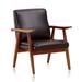 ArchDuke Black and Amber Faux Leather Accent Chair - Manhattan Comfort AC001-BK