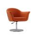 Voyager Orange and Brushed Metal Woven Swivel Adjustable Accent Chair - Manhattan Comfort AC051-OR
