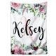 XJone Personalised Custom Baby Blanket with Name for Girls, Customised Floral Baby Name Blankets for Newborn Babies Kids