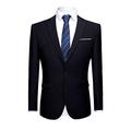 Men's Peak Lapel Black Blazer One Button Tuxedo Jacket Prom Party Jacket Wedding Dinner Coat Casual Coat Black 52 Chest / 46 Waist