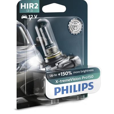 PHILIPS HIR2 X-tremeVision Pro150 (1 Stk.) Glühlampe, Fernscheinwerfer,Glühlampe, Hauptscheinwerfer,Glühlampe 12V 9012XV