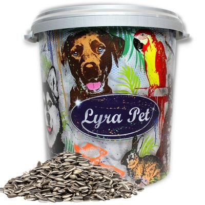 Lyra Pet - 10 kg ® Sonnenblumenkerne gestreift Neue Ernte in 30 l Tonne