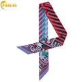 POBING – foulard en soie imprimé géométrique 2018 pour femmes marque de luxe écharpe rubans