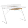 Bureau blanc effet bois clair 120 x 60 cm