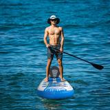 EDGEWOOD Inflatable Stand Up Paddle Board, 10'6"/11'SUP Surfboard w/ Premium SUP Accessories Plastic in Blue | Wayfair IQR-SUP-B