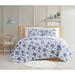 August Grove® Aguila Standard Cotton Quilt Set Cotton Percale in Blue | Full/Queen Quilt + 2 Shams | Wayfair D4C87B724AC34446878C365C3C0BC1E0