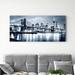 Zipcode Design™ Panorama New York City at Night - Photographic Canvas/Metal in Brown | 23 W x 1 D in | Wayfair E021F5E6E1034625B6E232D86805694E