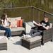 OVIOS 5-piece Patio Furniture Wicker Outdoor High-back Seating Set