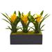 Nearly Natural Silk Artificial Bromeliads in Rectangular Planter