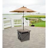 Hanover Outdoor Traditions Cast-top Side Table and Umbrella Stand
