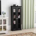 Winston Porter Wood Multimedia Cabinet Wood/Manufactured Wood in Black | 41 H x 18 W x 8 D in | Wayfair 6735A3F8056F4367A877547680387EBB