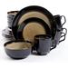 Gibson Bella Galleria 16 Piece Dinnerware Set Ceramic/Earthenware/Stoneware in Brown | Wayfair 101787.16rm