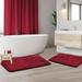 Latitude Run® Steph Ultra Soft Non Slip & Absorbent Memory Foam Bath Rugs Polyester in Red | 1 H x 20 W in | Wayfair LDER3582 42274805
