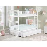 Columbia Bunk Bed Twin over Twin with Twin Trundle in White