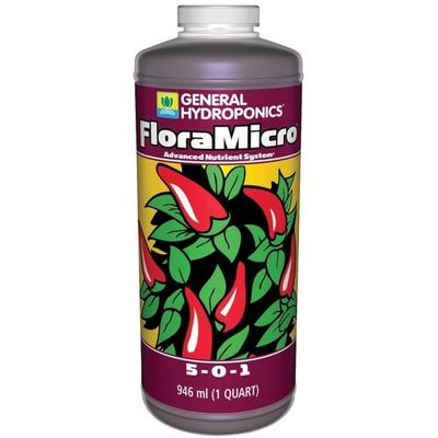 General Hydroponics 10102-1412 FloraMicro Plant Nutrients, 1 Quart - 1 Quart