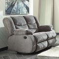 Signature Design by Ashley Tulen Reclining Loveseat Metal in Gray | 40 H x 63 W x 40 D in | Wayfair 9860686