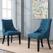 Gracie Oaks Hopkint Tufted Parsons Chair Upholstered/Fabric in Blue | 36.5 H x 23 D in | Wayfair 8EFDDE67A64D4440ADBCBCBB0AD1D899