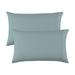 Eider & Ivory™ 100% 300TC Ultra-Soft & Silky Wrinkle-Resistant Pillowcases 100% Cotton/Sateen in Blue | Standard | Wayfair