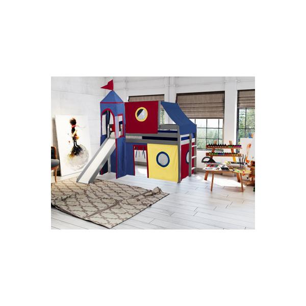 zoomie-kids-johannes-solid-wood-twin-low-loft-bed-w--ladder-slide-tent---tower-in-red-gray-blue-|-87.5-h-x-80-w-x-84.75-d-in-|-wayfair/