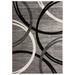 Gray 63 x 0.39 in Area Rug - Ebern Designs Devonshire Abstract/Black/Ivory Area Rug, Polypropylene | 63 W x 0.39 D in | Wayfair