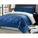 Red Barrel Studio® Nicollet Microfiber Reversible Comforter Set Polyester/Polyfill/Microfiber in Blue | Full/Queen Comforter + 2 Shams | Wayfair