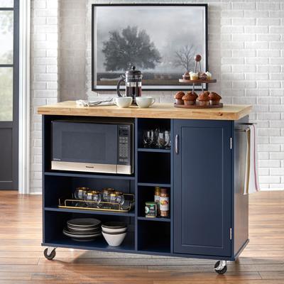 Simple Living Rolling Galvin Microwave Storage Cart