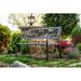 Red Barrel Studio® Anoesti Sunflower Tube Steel Park Outdoor Bench Metal in Brown/Gray | 32 H x 50 W x 18 D in | Wayfair