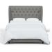 Birch Lane™ Tomey Tufted Upholstered Low Profile Standard Bed Upholstered, Linen | 55 H x 81 W x 85 D in | Wayfair 92EADE36506F4E608B820965F6C96840