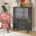 Three Posts™ Rae 5 Drawer 36" W Chest Wood in Black | 48.07 H x 36 W x 18 D in | Wayfair 9B52A368E75946D5AF7980FD4796AB1A