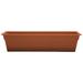 August Grove® Leadore Plastic Window Box Planter w/ Saucer Tray Resin/Plastic in Brown | 5.7 H x 30 W x 7.5 D in | Wayfair