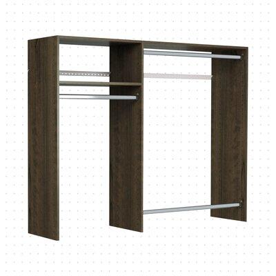 Dotted Line™ Grid 36" W - 60" W Closet System Starter Kit Manufactured Wood in Brown | 48 H x 14 D in | Wayfair BED7920D09CF4963A3F1AD5F08638C10